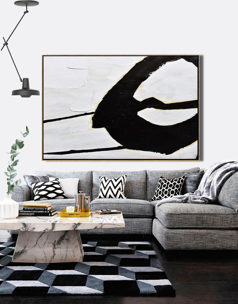 Horizontal Palette Knife Minimalist Art #C30Z